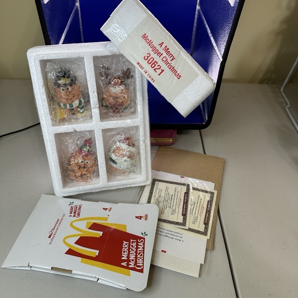 McDonald's 1996 McMemories  McNuggets Ornament Nugget Set Never Displayed - Picture 2 of 5